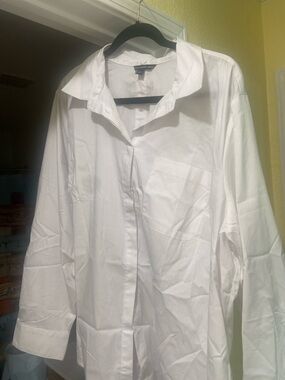 Zac & Rachel White Long-Sleeve Button-Down Shirt